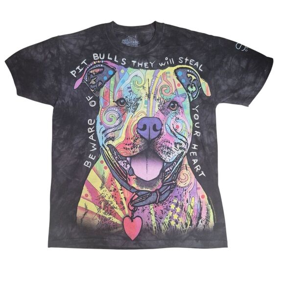 The Mountain Colorful Artistic Pit Bull Tee SPCA of the Triad Size Small - Picture 1 of 4